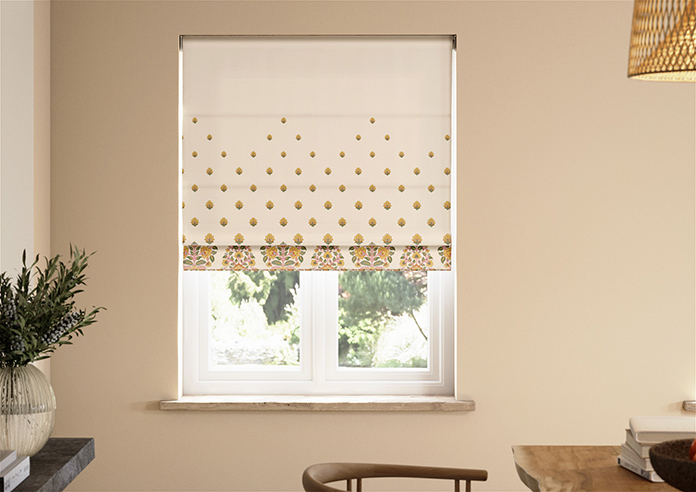 Petal & Block Nitara, Marigold - Twist&Fit Roman Blind - Image 3
